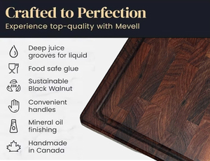 Walnut End Grain butcher <span class=keywords><strong>Block</strong></span> sản phẩm gỗ thớt với xử lý gỗ lớn thớt cho nhà bếp - Product Image 2