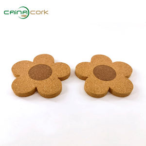 Sous-verre en liège en forme de fleur, mignon et économique, pour sublimation, isolation thermique des boissons, vente en gros directe usine - Product Image 6