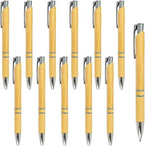 Stylo bille en bambou écologique, promotionnel, en gros, pas cher, avec logo personnalisé imprimé et gravé - Product Image 1