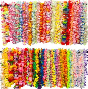 Colliers de fleurs pour adultes, décorations hawaïennes, accessoires pour fêtes Luau, plage tropicale, <span class=keywords><strong>Aloha</strong></span>, été, <span class=keywords><strong>piscine</strong></span> - Product Image 2