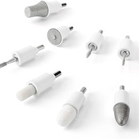 Kit de 8 embouts de ponçage portables en acier inoxydable, accessoires universels compatibles, outils de manucure pour le retrait de l'acrylique et le soin des cuticules