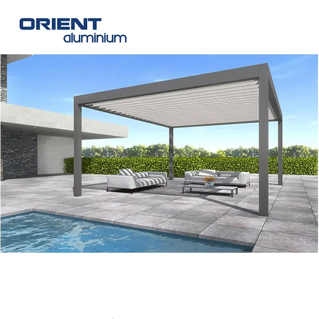 ORIENT Customized Pergolas And Gazebos Outdoor 4x4 Outdoor Furniture Garden Aluminum Bioclimatic Pergola