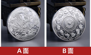 Pièce de monnaie plaquée <span class=keywords><strong>argent</strong></span> du zodiaque du dragon, cadeau de collection, en stock pour l'<span class=keywords><strong>achat</strong></span> - Product Image 5