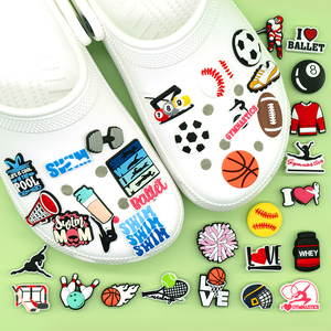Popolare ballerino sport di balletto basket palla da Tennis pallavolo Baseball calcio calcio Pvc Custom design scarpe Charm pizzo - Product Image 2
