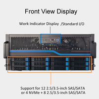 Serveur Barebone 5U 8 GPU Neuf avec Double Processeur Intel Xeon de 4e/5e Génération, 12 PCIE 5.0 X16, Serveur IA HPC 5U 8 Cartes pour Calcul IA (compatible 5090/B70)