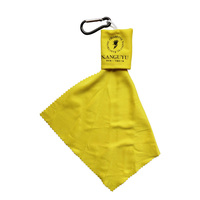 Ranguo Customizable Square Microfiber Cleaning Cloth Keychain Eco-Friendly Reusable Folds Compact for Glasses Screens