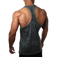 Débardeurs de sport ajustés à motif graphique camouflage, style streetwear, sublimation, pour la gym, vente en gros directe usine