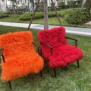 Proveedor Chino de Piel de Oveja <span class=keywords><strong>Tibetana</strong></span> Real de Color Marrón Oscuro, Piel de <span class=keywords><strong>Cabra</strong></span> Mongola de Lana Larga - Product Image 5