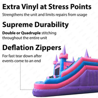 Château gonflable à thème princesse avec toboggan, château gonflable pour enfants, château gonflable pour filles, location pour fête d'anniversaire