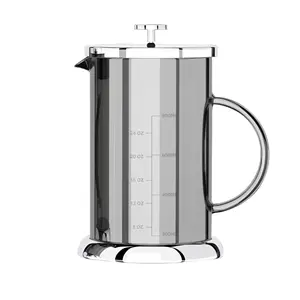 1000ML Press Pot Ion-plated Glass Coffee Teapot French Press Coffee Press Pot Tea Maker