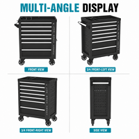 Chariot à outils haute performance à 7 niveaux en acier laminé à froid, armoire à outils mobile pour atelier professionnel