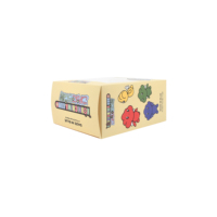 Boîtes cadeaux personnalisées transparentes pliantes en papier kraft A4 avec grande fenêtre transparente en PVC et couvercle 10 pouces de planches à gâteaux rondes