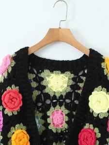 Maglione lavorato <span class=keywords><strong>a</strong></span> <span class=keywords><strong>mano</strong></span> con maniche <span class=keywords><strong>a</strong></span> lanterna stile Casual da donna <span class=keywords><strong>Cardigan</strong></span> invernale lavorato <span class=keywords><strong>a</strong></span> <span class=keywords><strong>mano</strong></span> - Product Image 5