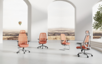 Chaise de bureau ergonomique moderne à dossier haut en maille, accoudoirs 2D réglables, pivotante, pour bureau de direction ou télétravail, avec structure en acier et hauteur réglable