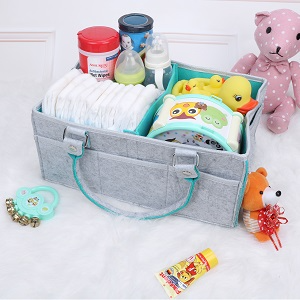 Grand panier organisateur pour couches avec poignée, neutre, garçon, fille, panier en feutre pour bébé, pour la crèche, la <span class=keywords><strong>table</strong></span> à <span class=keywords><strong>langer</strong></span> - Product Image 5