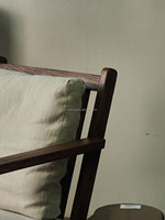 Fauteuil d'appoint moderne en teck massif, écologique, pour salon et chambre à coucher, meubles de maison
