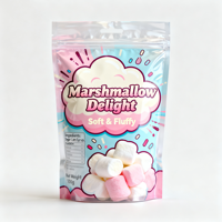 Sachet d'emballage personnalisé pour bonbons gélifiés aux fruits, pochette refermable à fermeture éclair, contenant pour snacks et friandises, 30g 70g 100g 150g, fenêtre transparente
