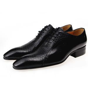 Zapatos Oxford Cuadrados de Cuero Genuino Hechos a Mano Personalizados de Alta Calidad para Hombre, Antideslizantes y con Características de Desodorización, Adecuados para - Product Image 1
