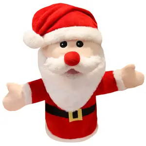 Christmas Holiday Soft Toy Shaped Hand Puppet Stuffed Animal Toy Finger Puppet Toy for Kids Gift
