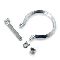 Collier de serrage pour tuyau d'échappement en acier galvanisé à vis simple pour remplacement du système d'échappement Peugeot