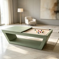 Table de billard multi-jeux sur mesure 9 pieds avec plateau de ping-pong, design moderne et luxueux pour villa