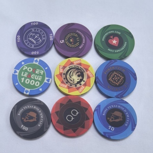Fichas de Póker de Cerámica de Lujo QINLONG de 10g con Diseño Personalizado de 39*3.3mm para Casino - Product Image 1