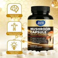 Comprimés d'extrait d'Ashwagandha et de Crinière de Lion sans gluten, naturels, OEM/ODM, pour soutenir la clarté mentale, l'énergie et le système immunitaire des adultes, à prendre quotidiennement