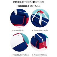 Sac à main réutilisable en toile colorée de haute qualité ; Sac à bandoulière réglable pour femmes pour les voyages et le shopping