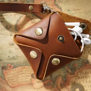Genuine Leather Handmade Compact <b>Coin</b> Purse & <b>Wallet</b> for Men Portable Simple Design Korean Style Promotional Novelty Gift - Product Image 2