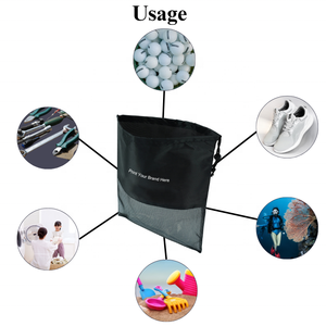 थोक अनुकूलित लोगो स्पष्ट शुद्ध समुद्र तट ड्रॉस्ट्रिंग थैली नायलॉन जाल खेल बॉल पैकेजिंग बैग - Product Image 4