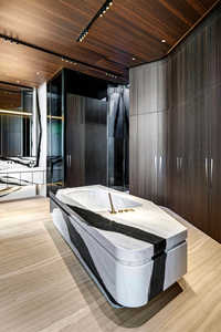 Baignoire en marbre blanc Panda poli, avec une belle direction des veines, pour la décoration <span class=keywords><strong>de</strong></span> salle <span class=keywords><strong>de</strong></span> bain - Product Image 3