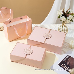 Ánh sáng sang trọng đôi cửa màu hồng Nước hoa hồng thư mục bao bì sáng tạo cho mỹ phẩm nến Ví Ngày Valentine có thể tái chế - Product Image 5