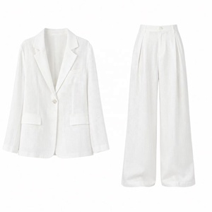 Completo Formale da Ufficio Personalizzato <span class=keywords><strong>in</strong></span> <span class=keywords><strong>Lino</strong></span> 100%, Set Due Pezzi, <span class=keywords><strong>Abbigliamento</strong></span> Femminile <span class=keywords><strong>in</strong></span> <span class=keywords><strong>Lino</strong></span>, Completo <span class=keywords><strong>in</strong></span> <span class=keywords><strong>Lino</strong></span> - Product Image 1