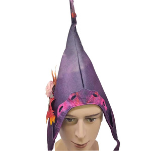 Sombrero de Bruja de Fieltro para Halloween, Gorro Original con Diseño de Cuadros de Colores, Estilo Europeo Americano, a la Moda - Product Image 4