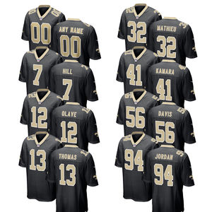 Maillots de football américain personnalisés 2026 pour hommes et femmes, style New Orleans, brodés, uniformes sportifs pour jeunes avec logos - Product Image 1