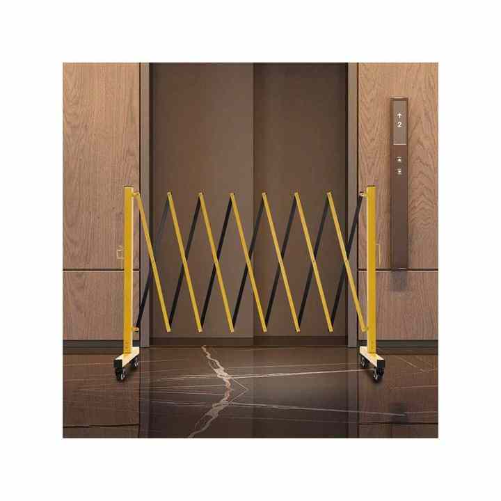 Adjustable Portable Iron Traffic Barrier Gate Casters Expandable Metal Folding Gate