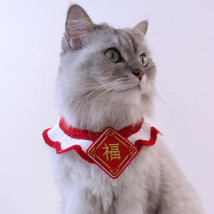 إكسسوارات حيوانات أليفة لطيفة لعيد الميلاد بالجملة، زي احتفالي مع منديل للعاب، وشاح أحمر للقطط والكلاب الصغيرة للعام الجديد - Product Image 5