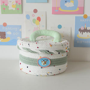 Vente en gros d'articles divers de bureau panier de rangement tissé boîte de rangement de jouets pour salon dortoir panier de présentation décoratif - Product Image 5