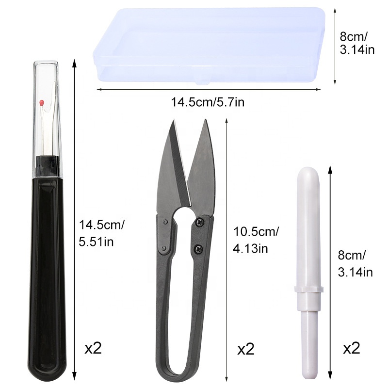 Набор швейных инструментов GlamorDove, 6 шт., набор для снятия швов и ниток с ножницами для шитья