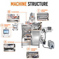 Machine d'emballage automatique CE à 10 voies pour liquides, multi-voies, à scellage 4 côtés, pour sachets de vinaigrette et sauces