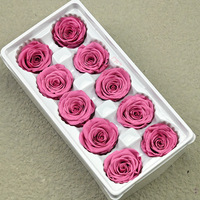 Tête de fleurs conservées pour la décoration en gros 4-5cm fleur éternelle tête de rose éternelle