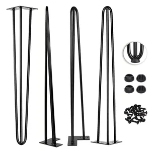 Hairpin Legs 4~40'' Wholesale Cheap Steel Desk Feet Metal Dinning Bench Coffee Dining Hair Pin Furniture Table Hairpin Legs