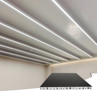 Système mural et de plafond pour hall d'ascenseur, panneau mural sandwich en aluminium alvéolé noir et blanc contrasté, revêtement poudré, 10 mm