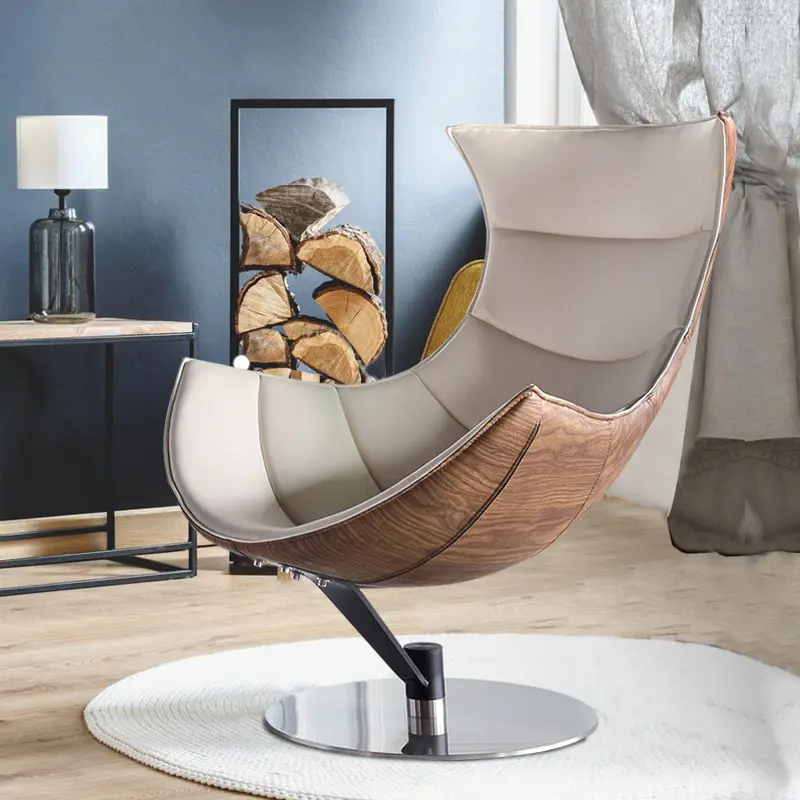 Schnitt moderne Lounge Möbel Leder Nordic Luxus Wohn möbel Esszimmers tühle moderner Leders essel