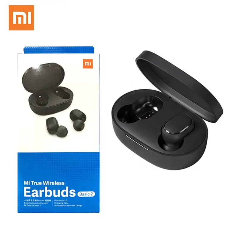 Global Version Xiaomi Mi True Wireless Earbuds Basic 2 Wireless Charging TWS Redmi Airdots 2 In-Ear Stereo Bass Xiaomi Earbuds