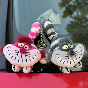 Ciondolo Peluche Gatto del Cheshire Miaomiao, Simpatico Gatto dalla Bocca Grande con Coda Lunga, Portachiavi e Decorazione per Borse, Disponibile - Product Image 1