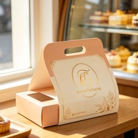 Boîte Cadeau de Luxe Personnalisée pour Pâtisseries Arabes, Desserts, Chocolats, Crownies, Basbusa, Gâteau aux Dattes avec Poignée de Transport