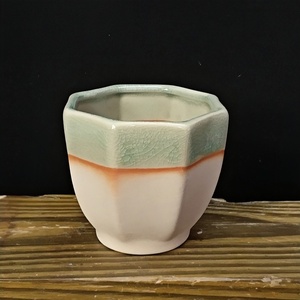 Pots à succulentes en céramique Evergreenwrap Crackle Glaze, petits, respirants, mini-jardinières pour balcon et bureau, soldes - Product Image 3