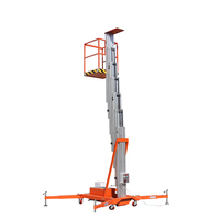 Plateforme de travail en hauteur électrique à mât simple en aluminium, table d'échelle hydraulique verticale portable de 6 m, prix économique