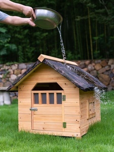 Masif Ahşap Dış Mekan Köpek Kulübesi Su Geçirmez Yalıtımlı Her Mevsim Büyük Köpekler İçin Köpek Yuvası - Product Image 4